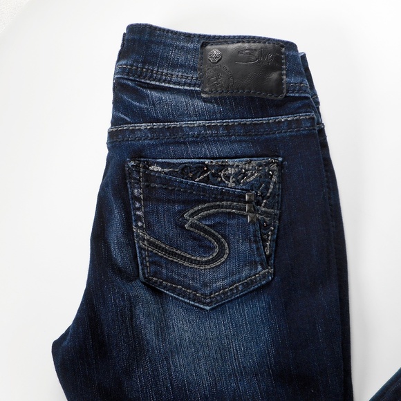 Silver Jeans Suki 17" Denim Blue Jeans 26 x 31.5 - Picture 11 of 11